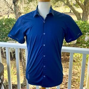 Stone Rose Navy Short Sleeve Shirt. Size 2/ US Small.